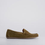 Mocasín serraje piel verde kaki FOSCO