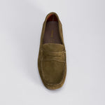 Mocasín serraje piel verde kaki FOSCO