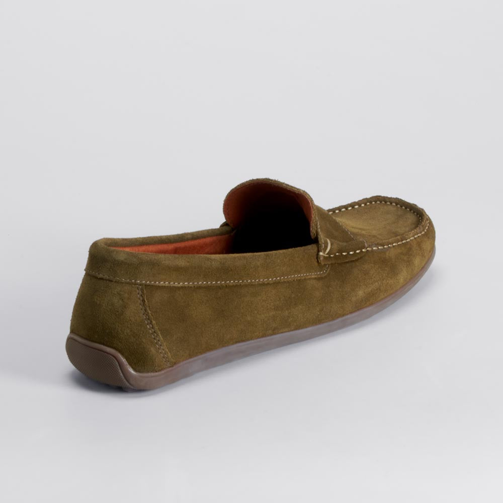 Mocasín serraje piel verde kaki FOSCO