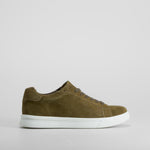 Zapatilla casual cordón piel verde FOSCO