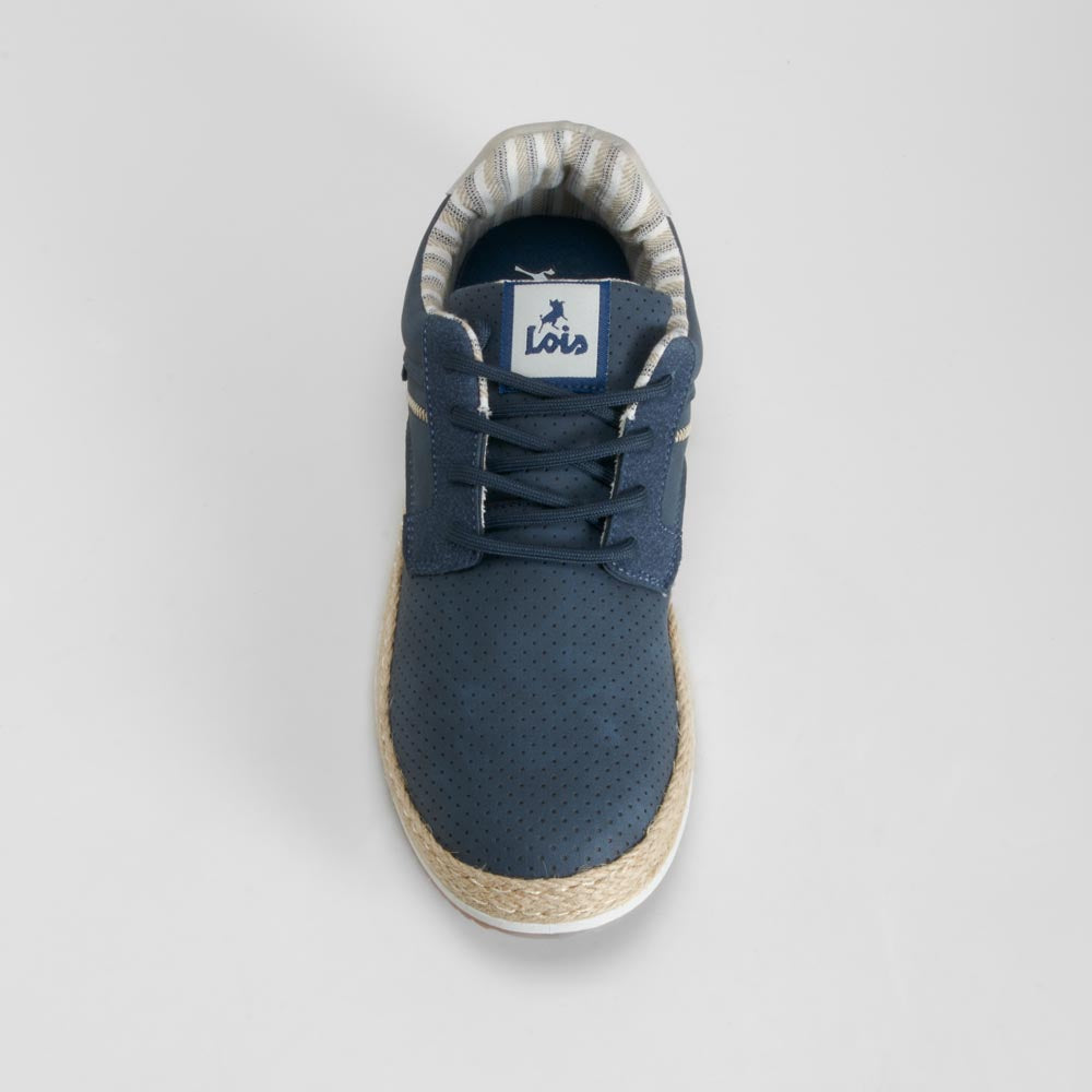 Zapato blucher yute azul LOIS