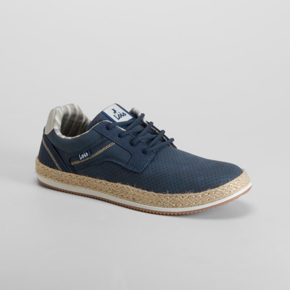 Zapato blucher yute azul LOIS