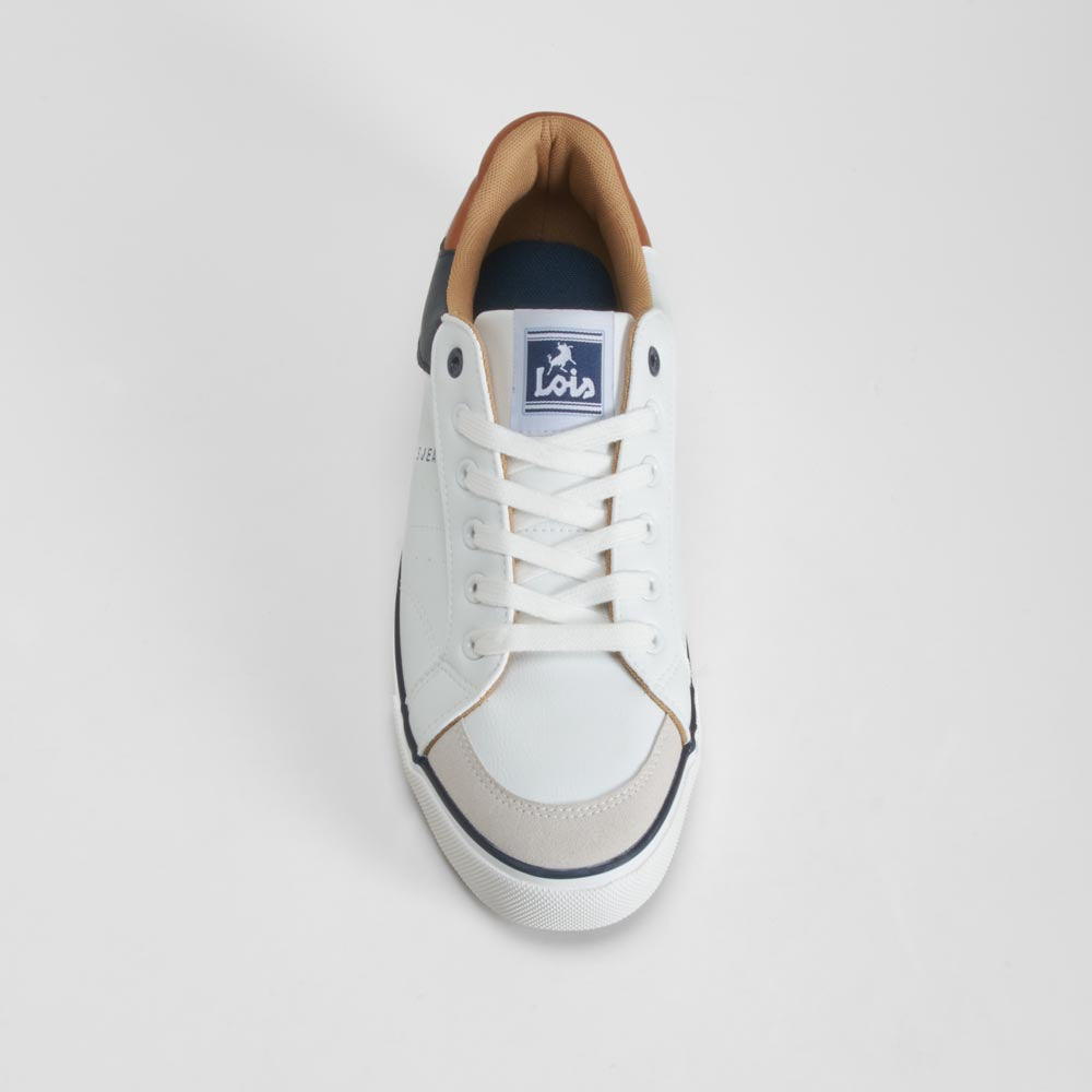 Zapatilla casual cordones blanca LOIS