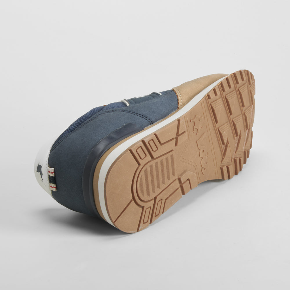 Deportiva jogger azul y marrón LOIS