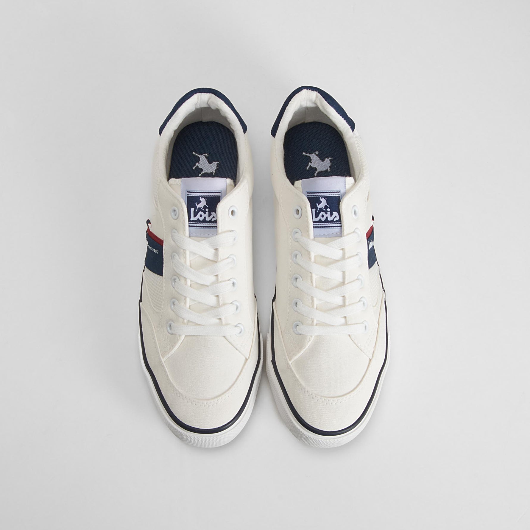 Zapatilla lona casual blanca LOIS