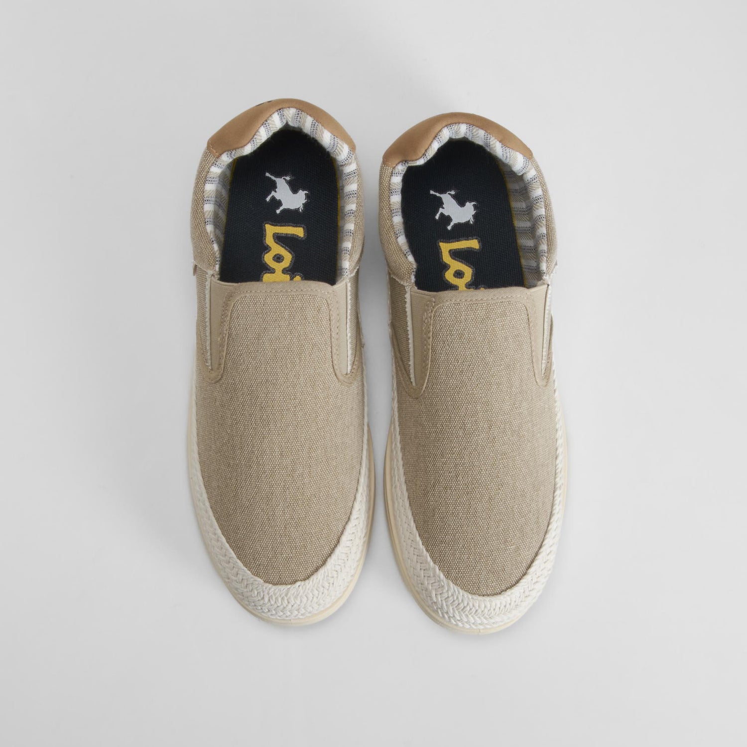 Zapatilla lona casual yute beige LOIS