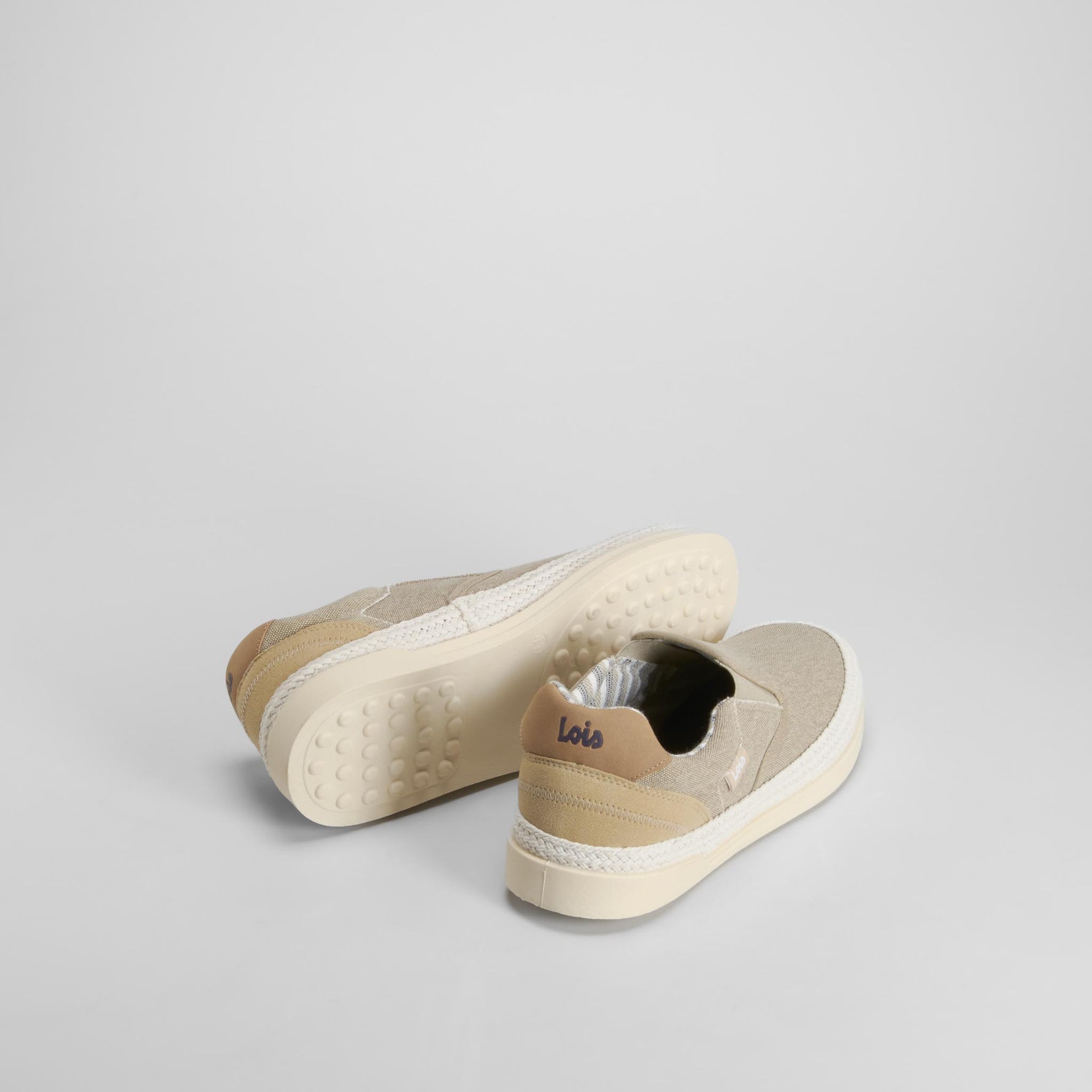 Zapatilla lona casual yute beige LOIS