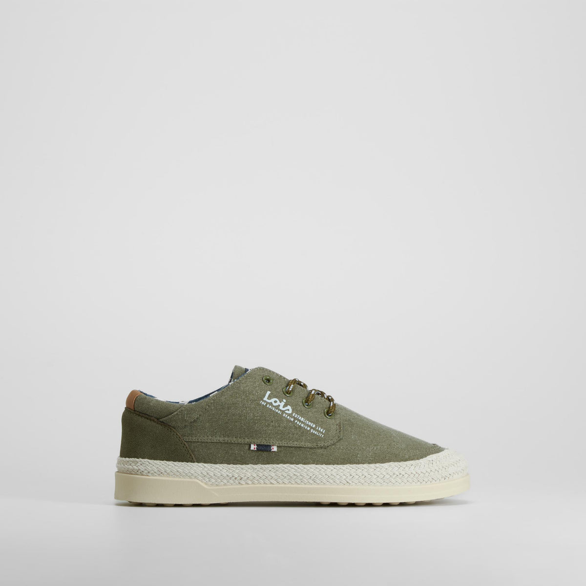 Zapatilla lona blucher yute verde LOIS