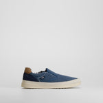 Zaptilla lona slip on yute azul LOIS