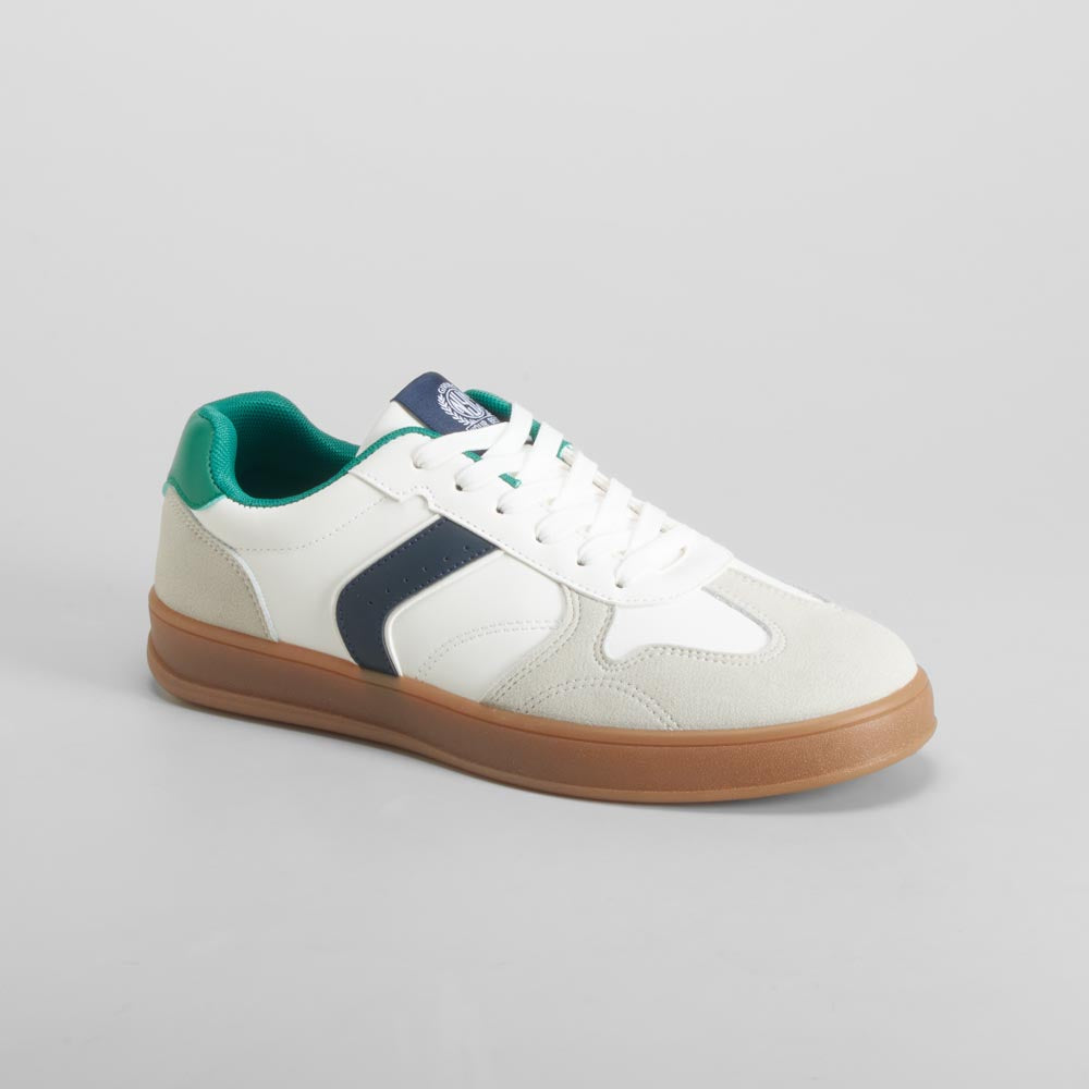 Zapatilla casual blanca y verde NYC