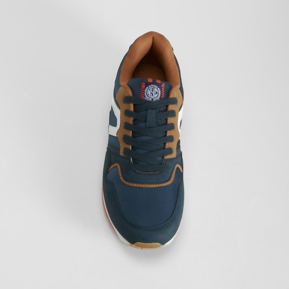 Zapatilla casual retro azul marino NYC