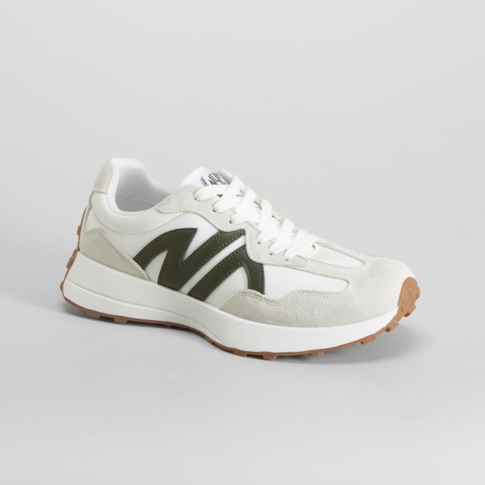 Zapatilla urbana retro jogger blanca NYC