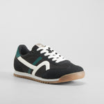 Sneaker retro negra y verde NYC