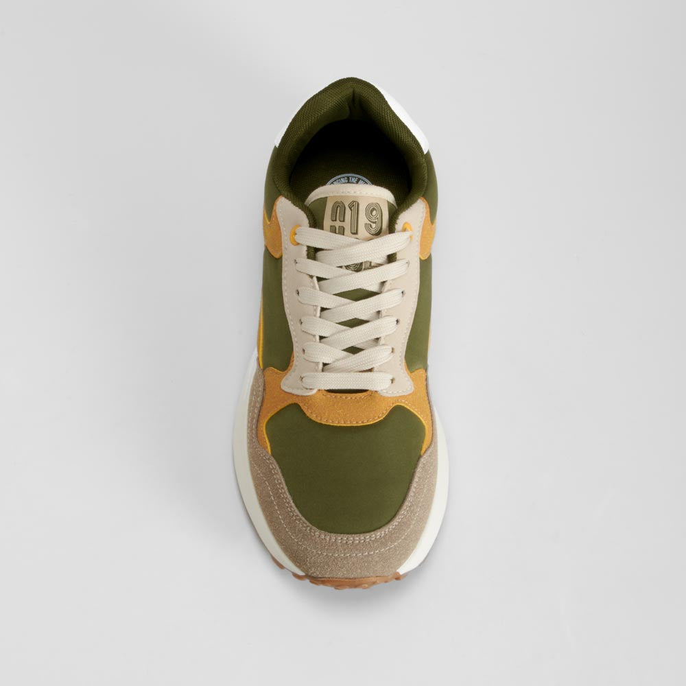 Zapatilla casual retro jogger verde NYC