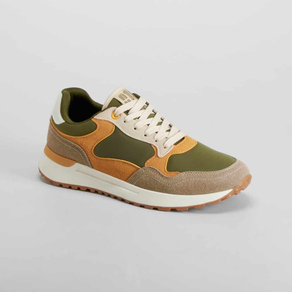 Zapatilla casual retro jogger verde NYC