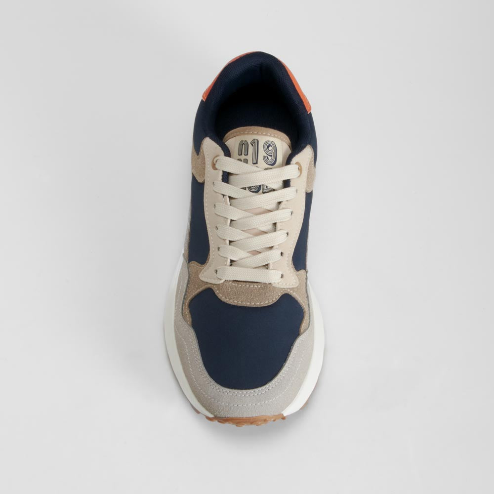 Zapatilla casual retro jogger azul NYC