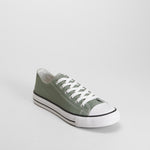 Zapatilla lona casual puntera verde NYC