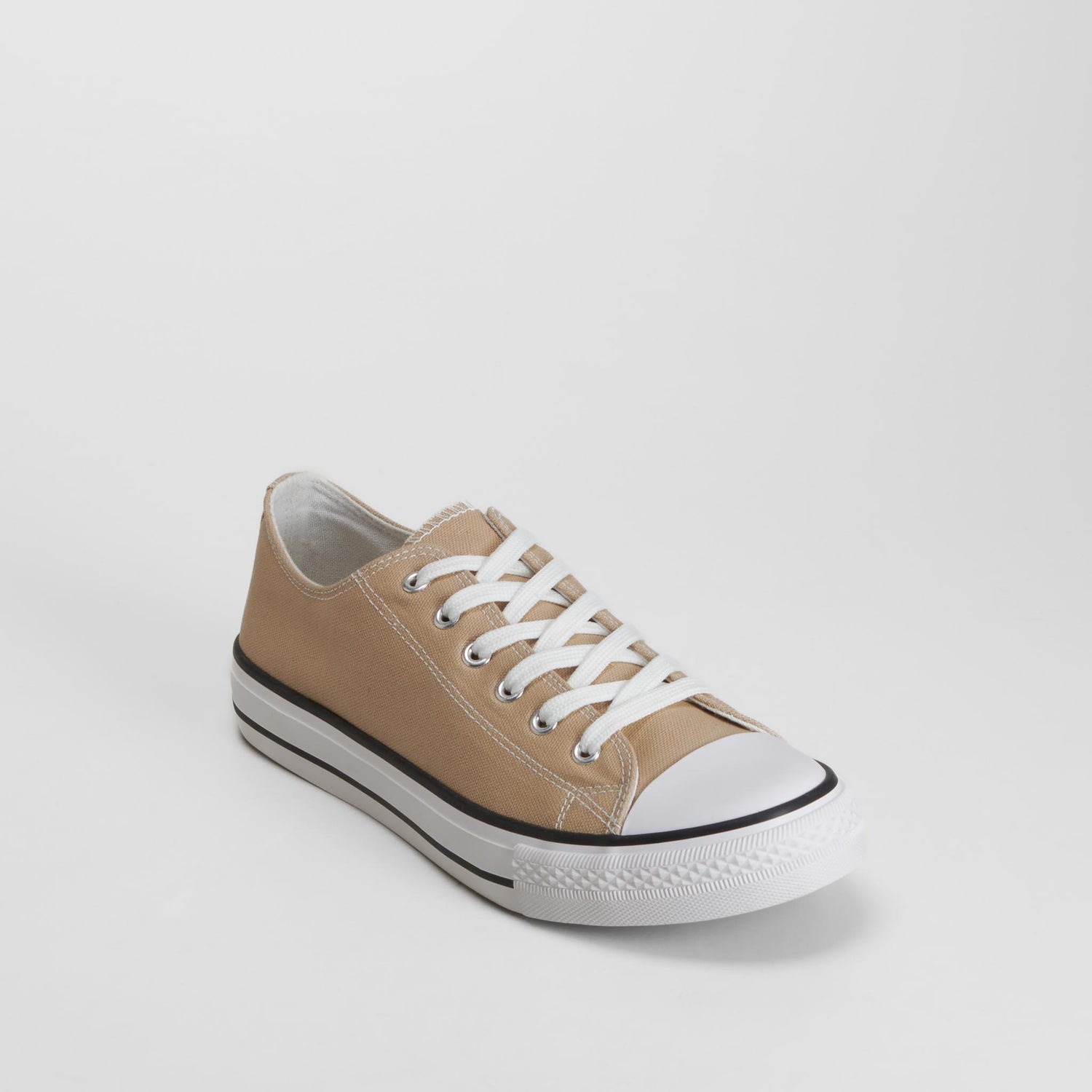 Zapatilla lona casual puntera beige NYC