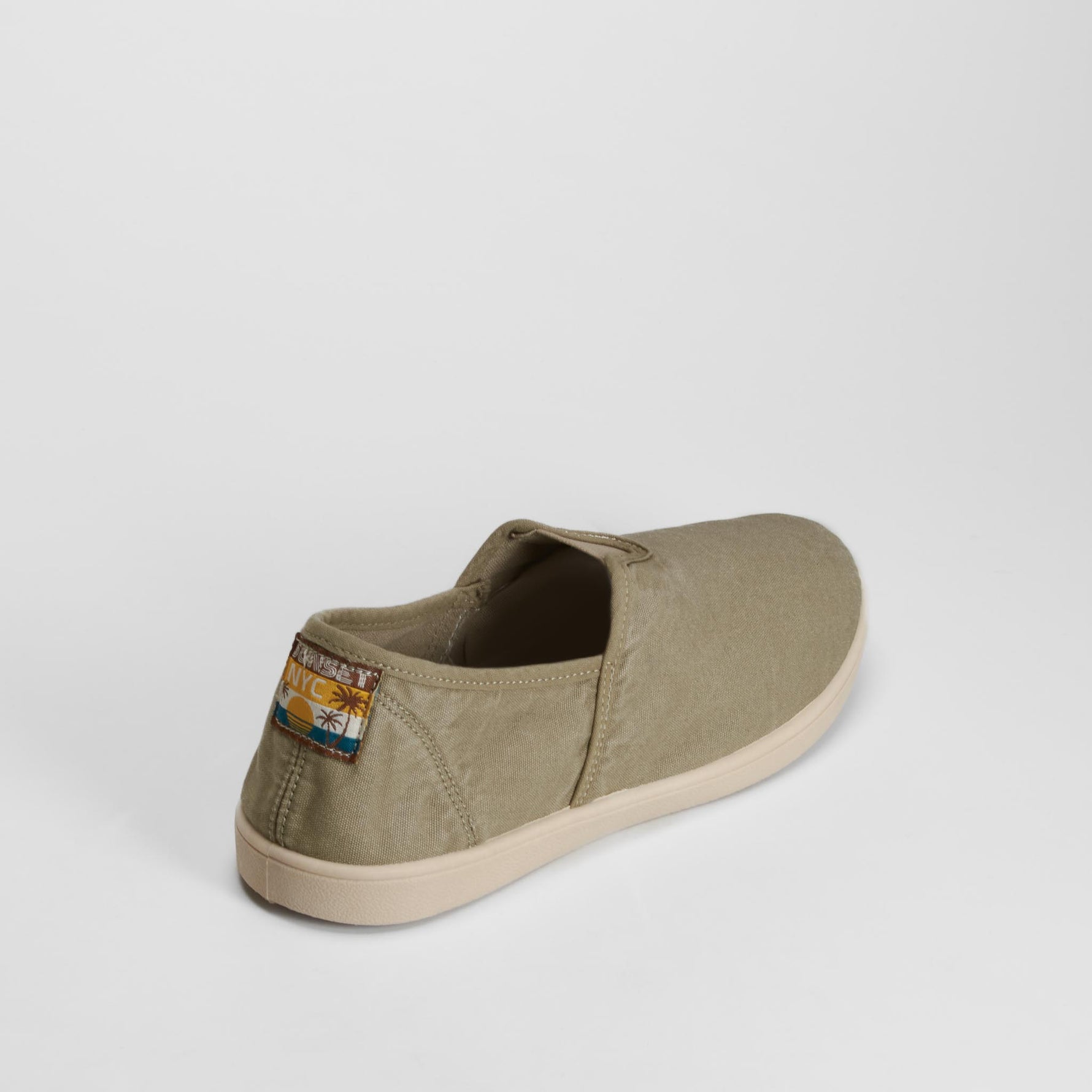 Zapatilla lona elástico beige NYC