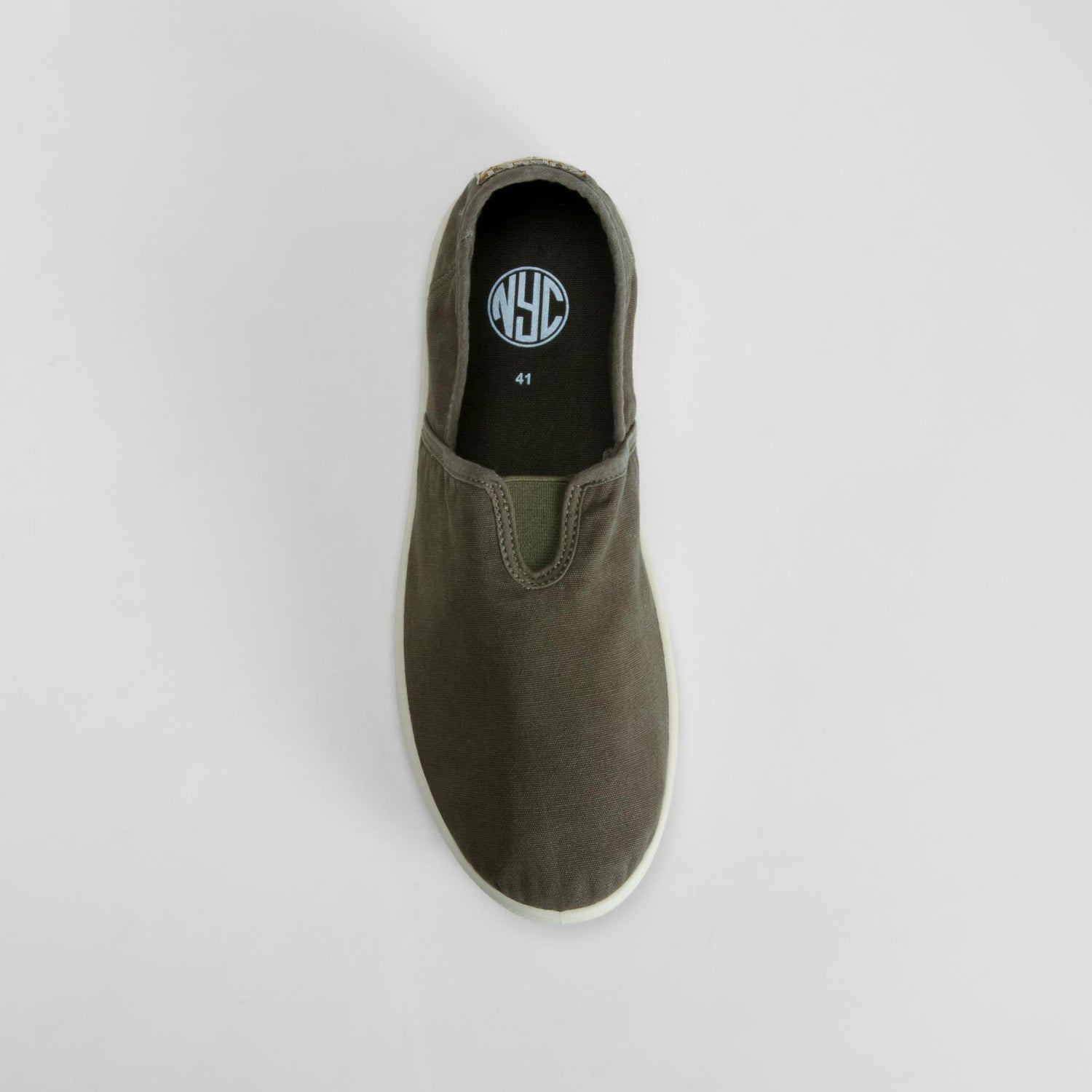 Zapatilla lona elástico verde NYC
