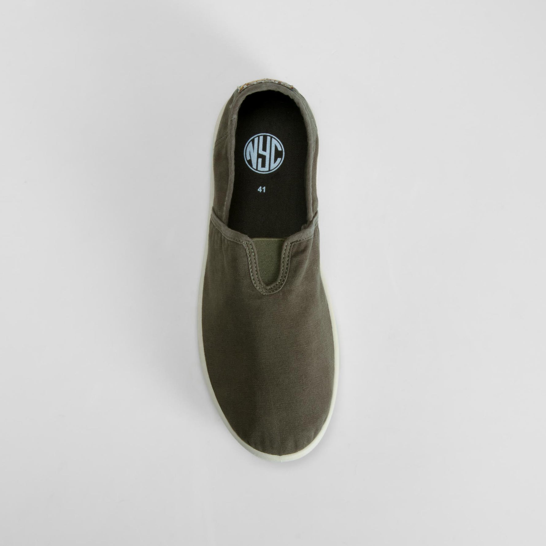 Zapatilla lona elástico verde NYC