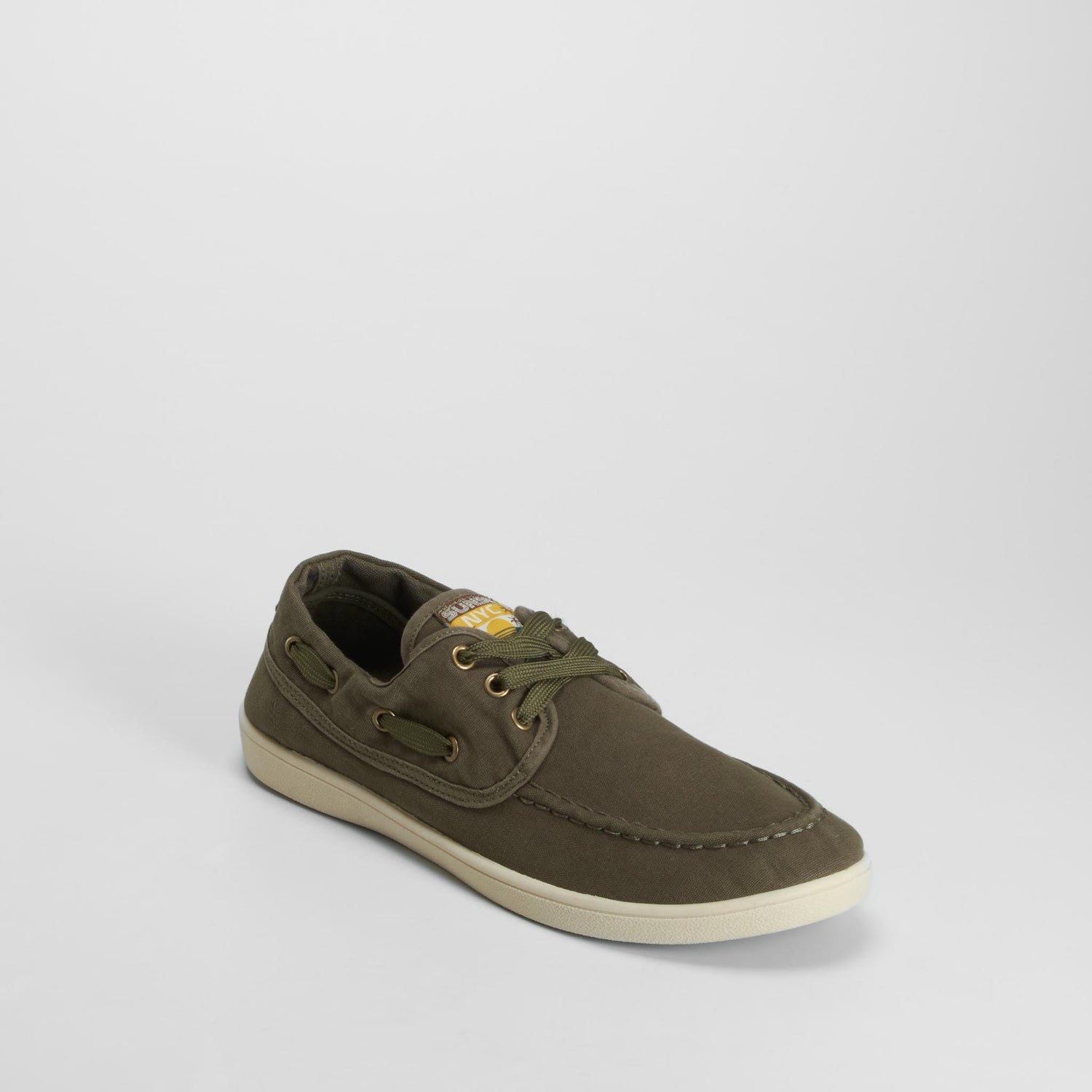 Zapatilla lona náutico verde NYC