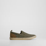 Zapatilla lona slip on casual verde NYC
