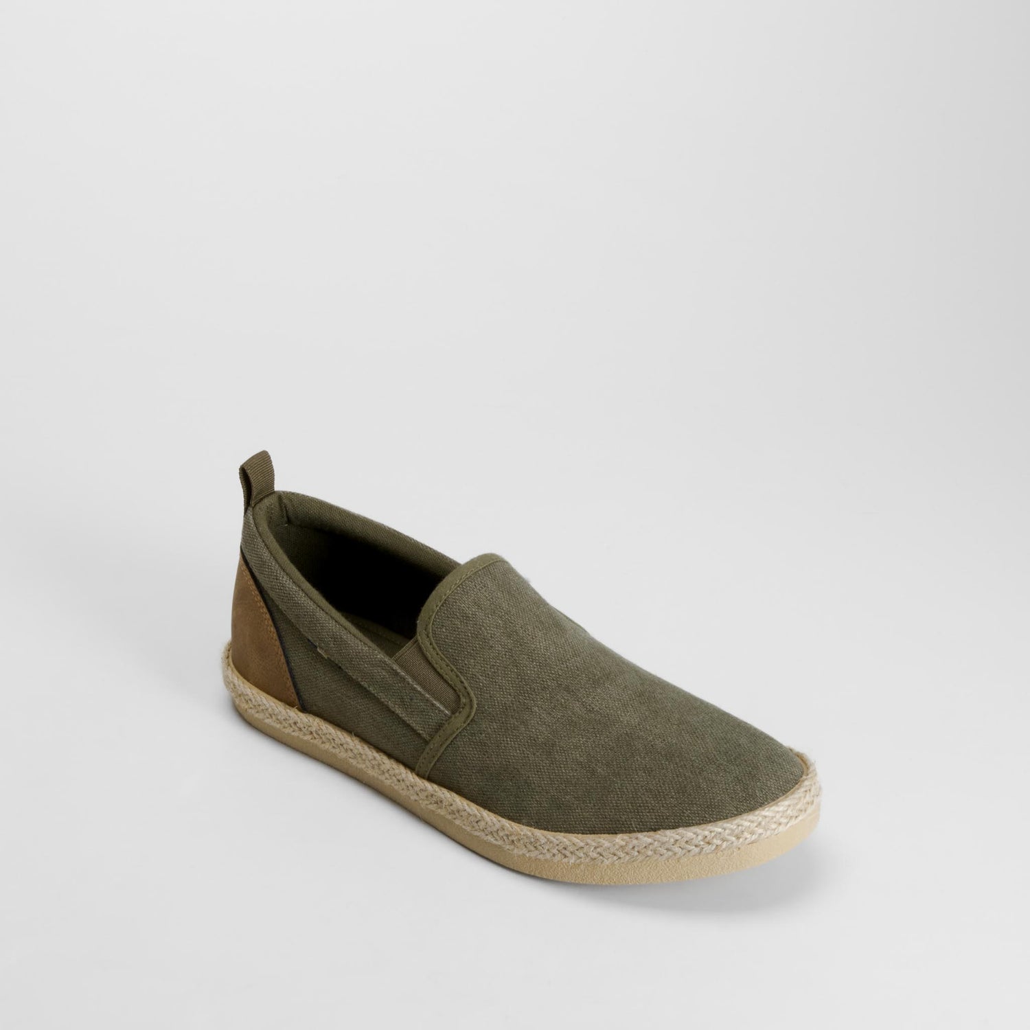 Zapatilla lona slip on casual verde NYC