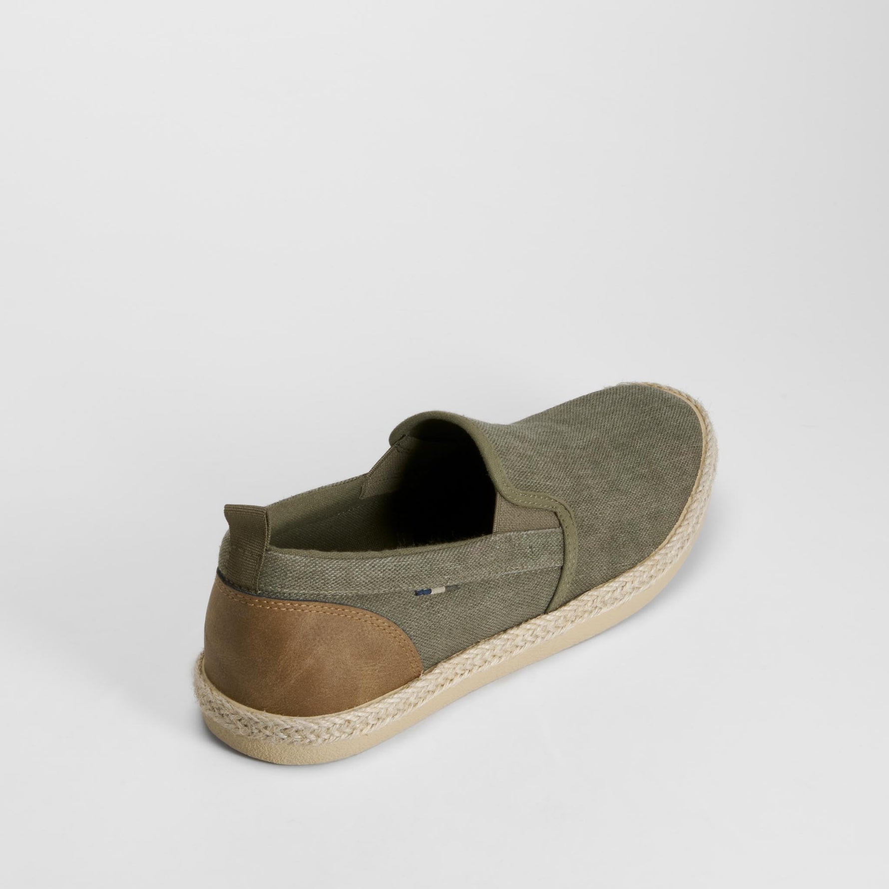 Zapatilla lona slip on casual verde NYC