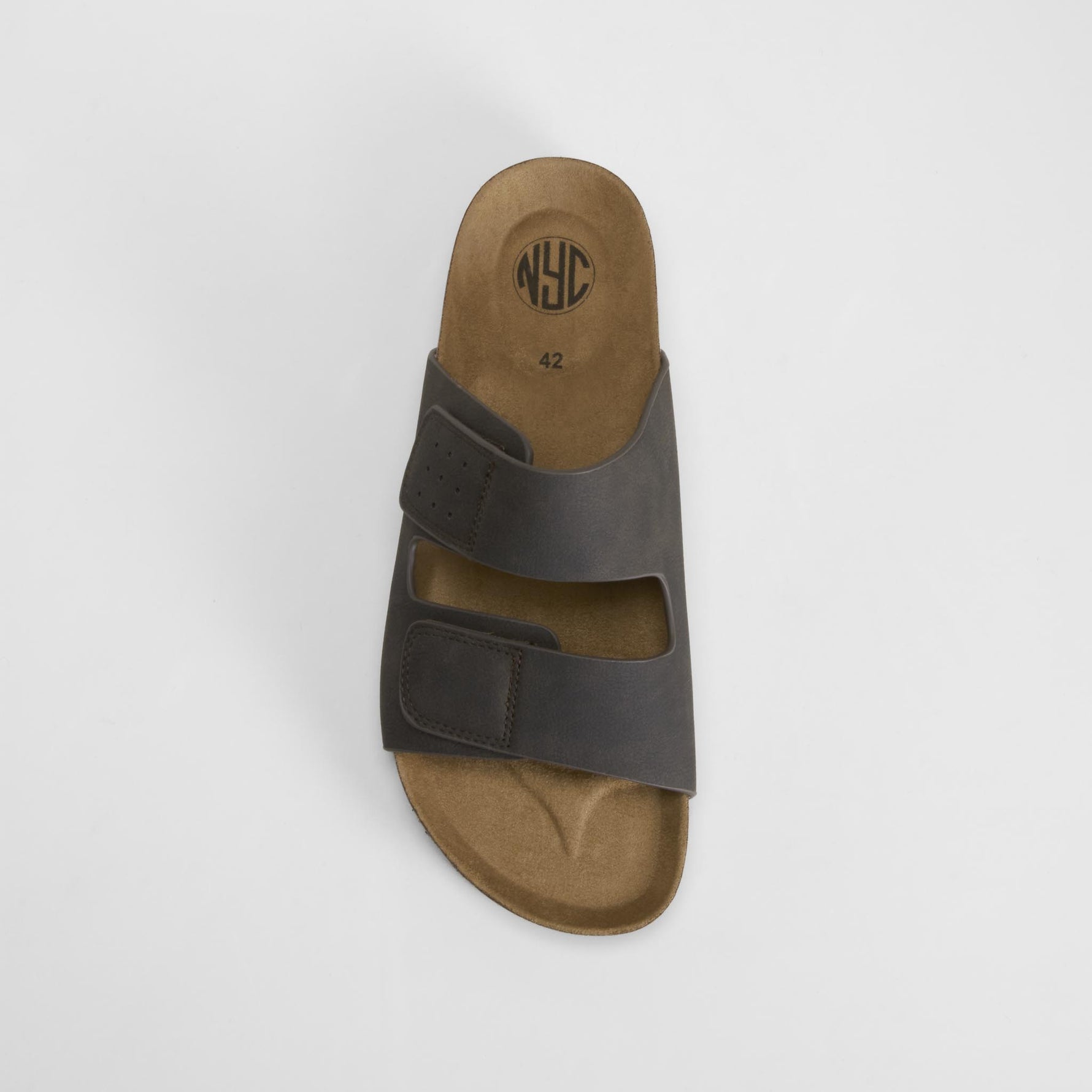 Sandalia bio doble velcro marrón NYC