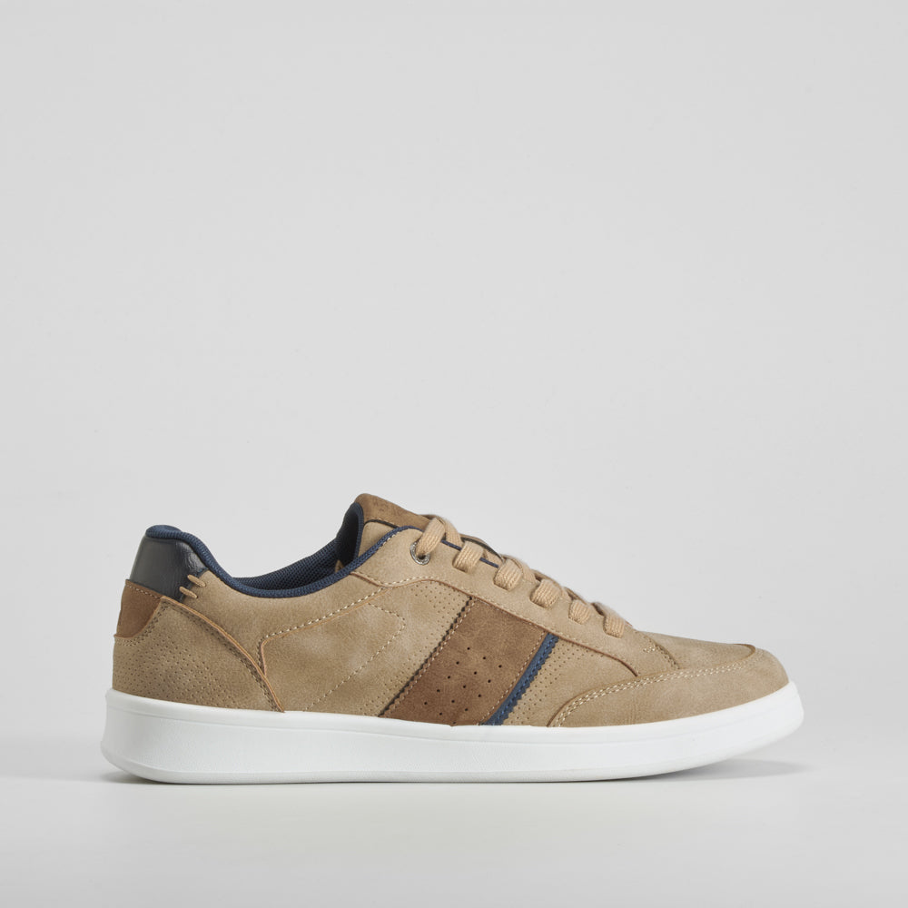 Zapatilla casual beige y marrón SENDA ROAD