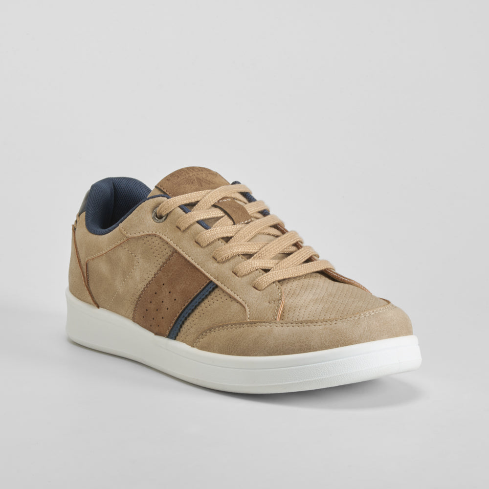 Zapatilla casual beige y marrón SENDA ROAD