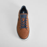Deportiva casual con cremallera marrón SENDA ROAD