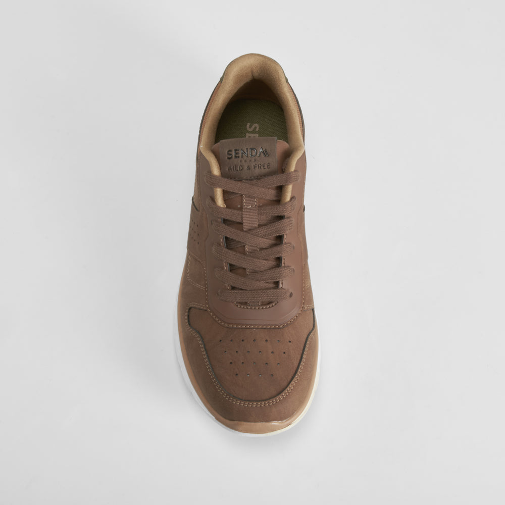 Deportiva marrón casual suela clara SENDA ROAD