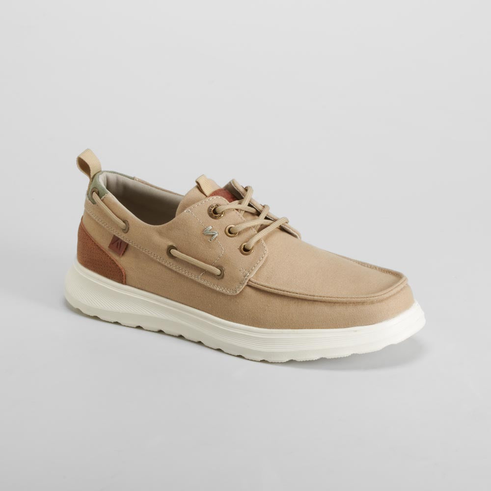 Zapatilla lona náutico marrón SENDA ROAD