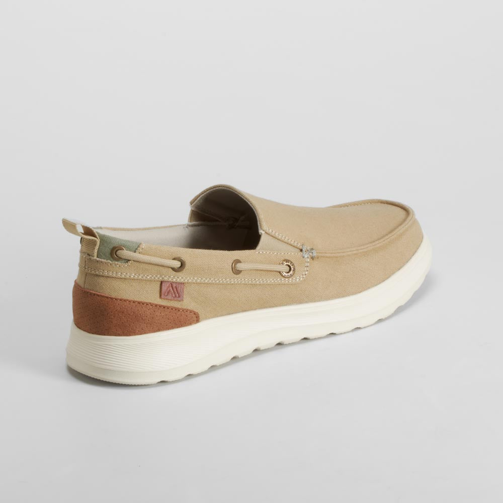 Zapatilla lona náutico marrón SENDA ROAD