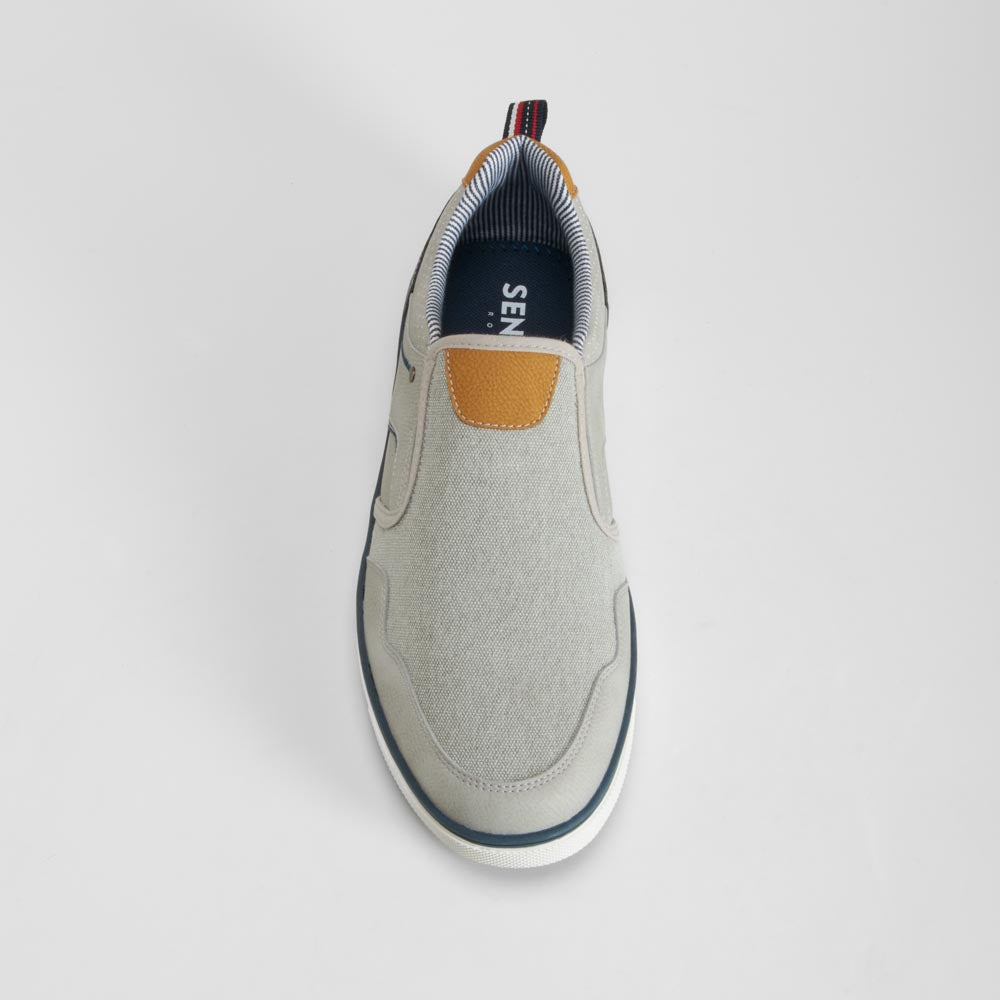 Deportiva lona slip on gris SENDA ROAD