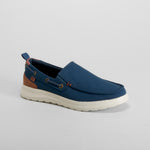 Zapatilla lona slip on azul casual SENDA ROAD