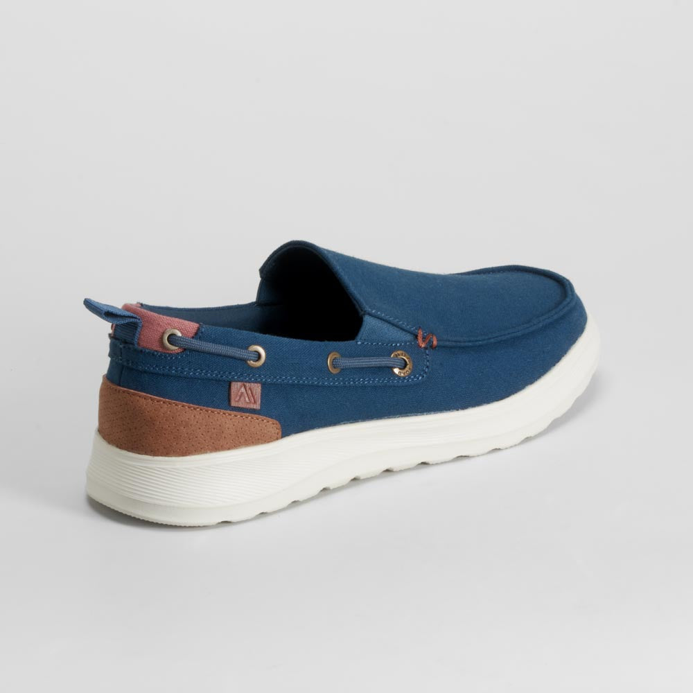 Zapatilla lona slip on azul casual SENDA ROAD