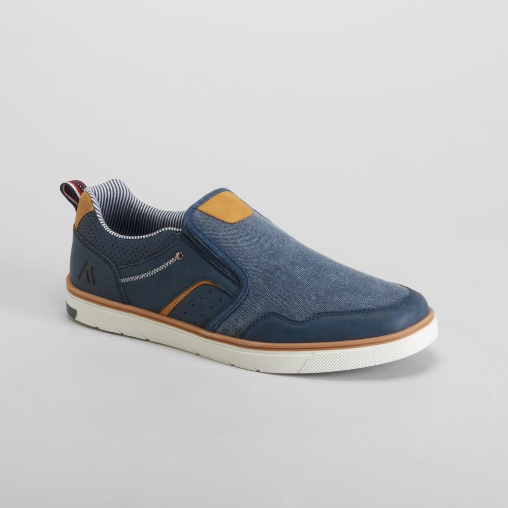 Zapatilla lona slip on color azul SENDA ROAD