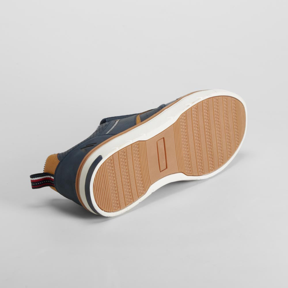 Zapatilla lona slip on color azul SENDA ROAD
