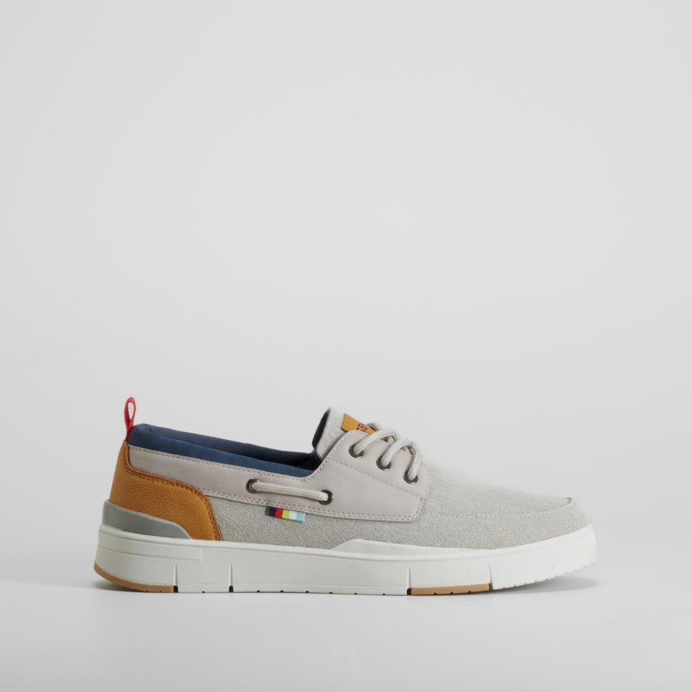Zapato náutico gris con cordones SENDA ROAD
