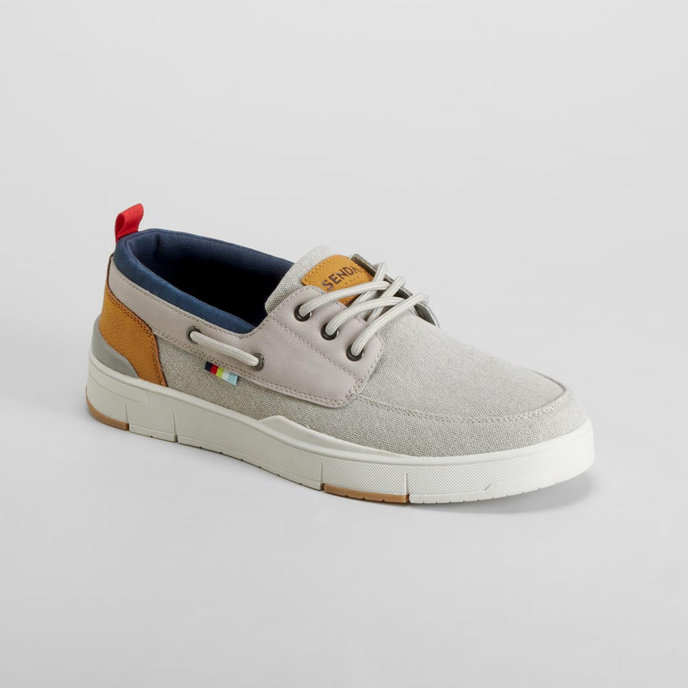 Zapato náutico gris con cordones SENDA ROAD