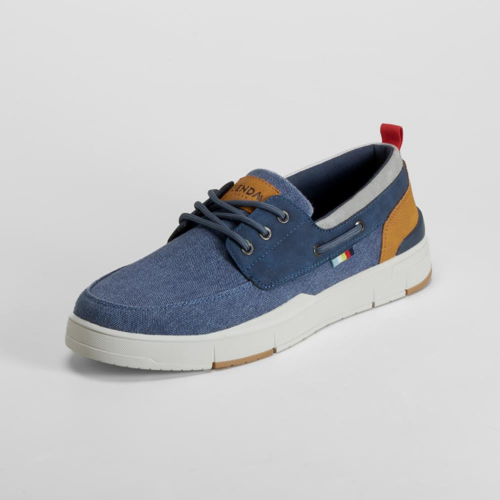 Zapato náutico azul con cordones SENDA ROAD