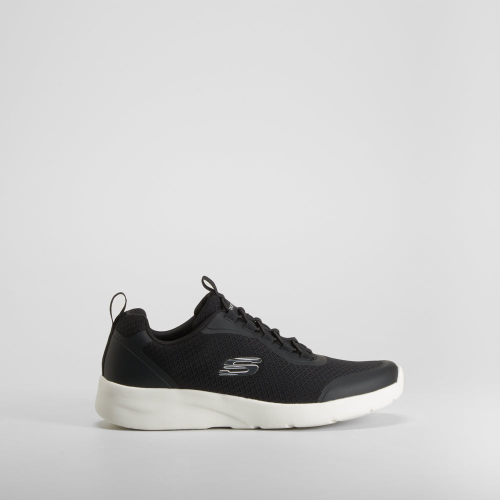 Zapatilla deportiva negra suela blanca SKECHERS