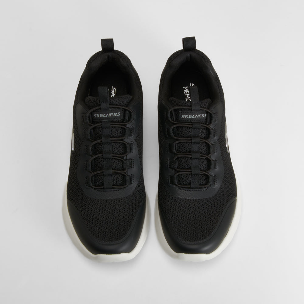 Zapatilla deportiva negra suela blanca SKECHERS