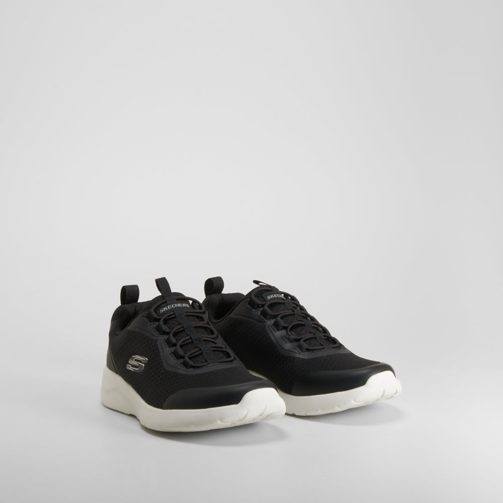 Zapatilla deportiva negra suela blanca SKECHERS