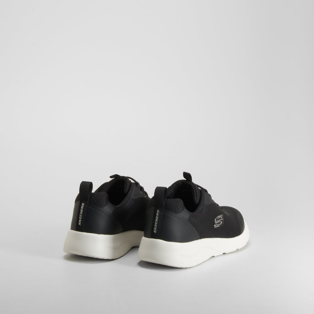 Zapatilla deportiva negra suela blanca SKECHERS