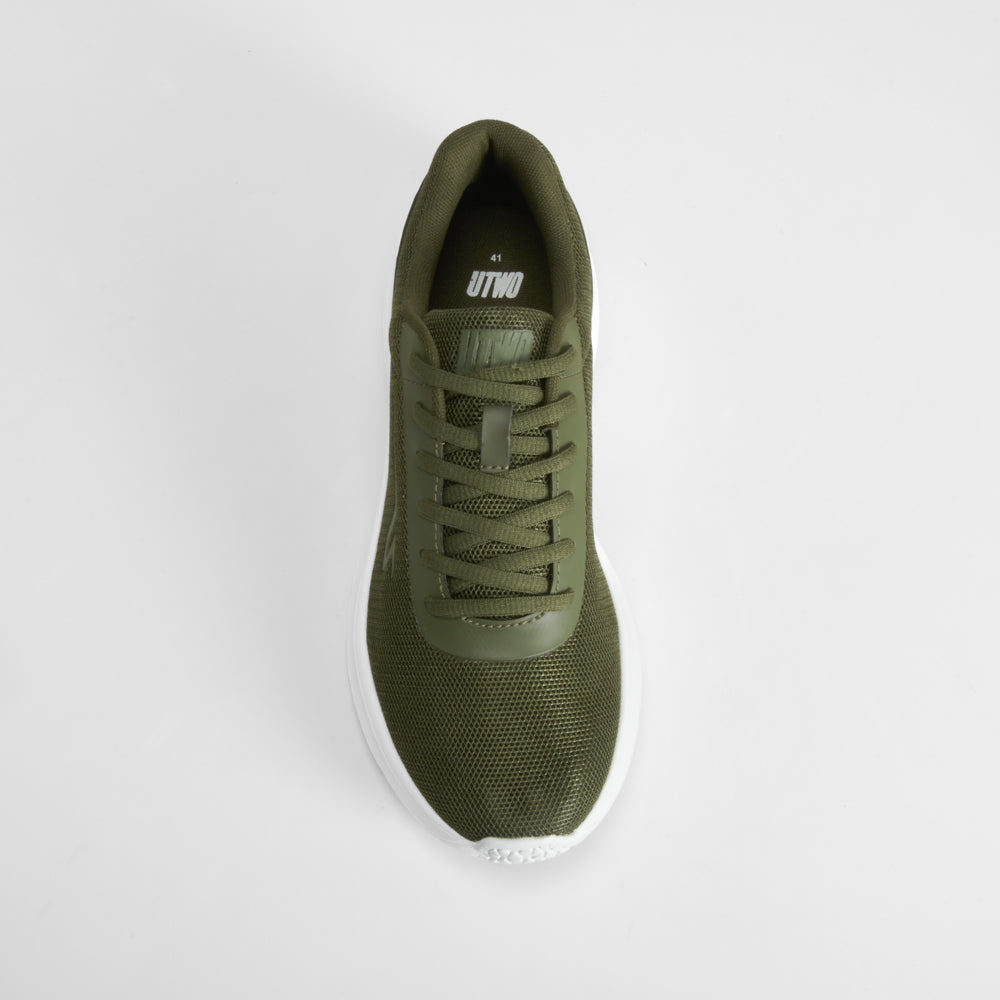 Zapatilla verde suela blanca cordones UTWO