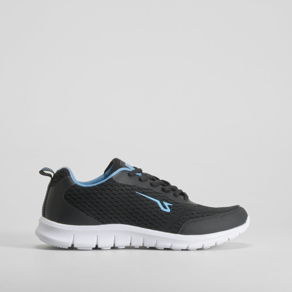Deportiva negra con detalles azul UTWO